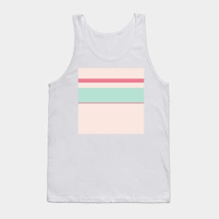 A lovely composition of Pale Chestnut, Light Blue Grey, Misty Rose and Light Coral stripes. Tank Top